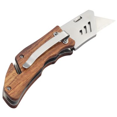 Image showing  Wood Handle Folding Utility Knife
