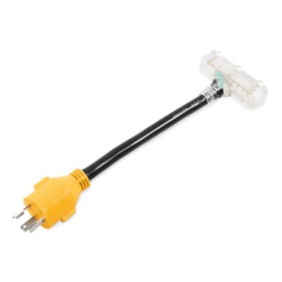 Image showing 7 th Camco Heavy-Duty Locking 3-Prong Generator Adapter