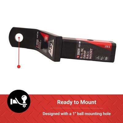 Image showing  2 in. Ball Mount, 5-1/4 in. Drop, 5,000 lb. Capacity