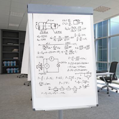 Image showing  Adjustable Height Magnetic Mobile Whiteboard and Flipchart Easel - 59 in. to 78 in. H