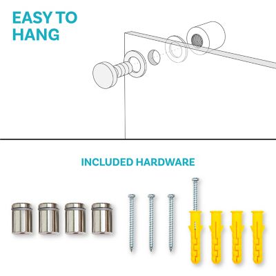 Image showing  Magnetic Glass Dry Erase Wall Calendar with Markers - White - 26 in. x 39 in.