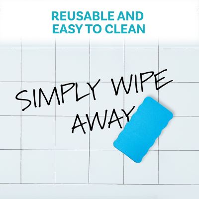 Image showing  Magnetic Glass Dry Erase Wall Calendar with Markers - White - 26 in. x 39 in.