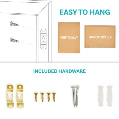 Image showing  Cork Bulletin Board with MDF Frame and Pushpins - 47.25 in. x 35.5 in.