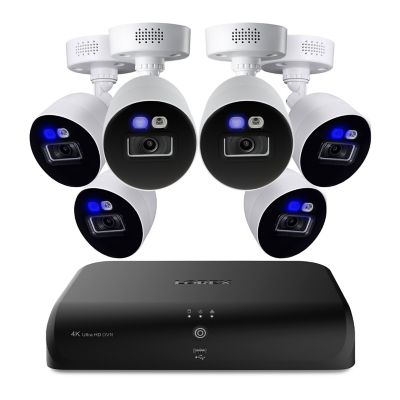 Image showing  Fusion 4K 12 Channels (8 Wired and 4 Fusion Wi-Fi) 2TB Wired DVR System with Smart Deterrence Cameras