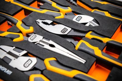 Image showing 6 th GEARWRENCH 5 pc. PITBULL Cushion Grip Pliers Set in Foam Storage Tray