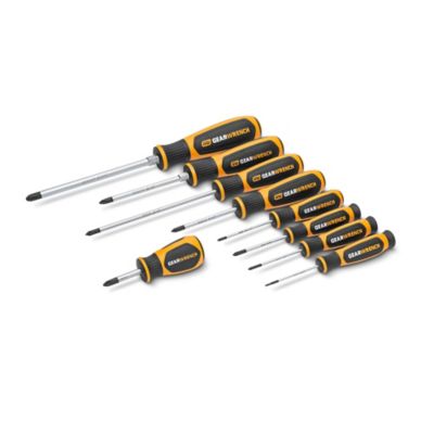 Image showing  9 pc. Phillips Dual Material Screwdriver Set in Foam Storage Tray