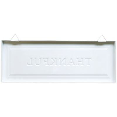 Image showing  14 in. Thankful Metal Hanging Sign