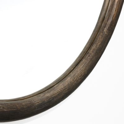 Image showing  32 in Round Brown Crater MgO Frame Wall Mirror