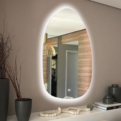 Image showing  Asymmetrical Accent Wall Mirror with Lights