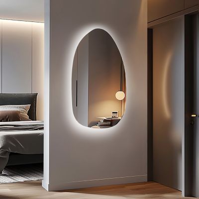 Image showing  Asymmetrical Accent Wall Mirror with Lights