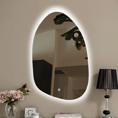 Image showing  Asymmetrical Accent Wall Mirror with Lights