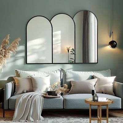 Image showing  Triple Arch Framed Wall Mirror