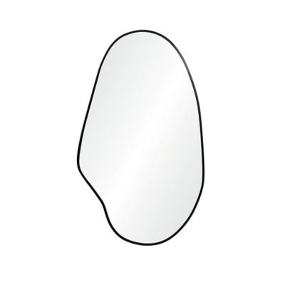 LuxenHome Black Frame Oblong Accent and Vanity Wall Mirror