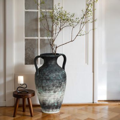 Image showing  Mottled Gray Ceramic 18.5 in Tall Vase
