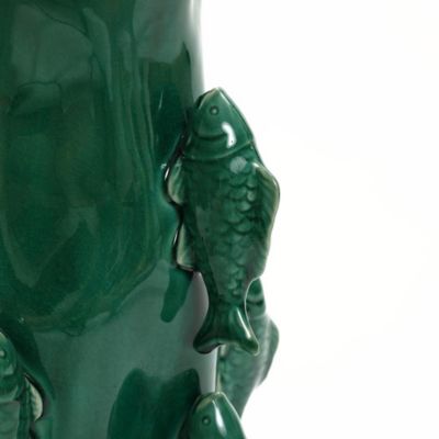 Image showing  Marine Green Ceramic Fish Vase
