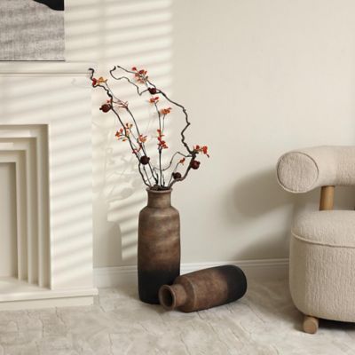 Image showing  Brown Ombre Terracotta Narrow Vase