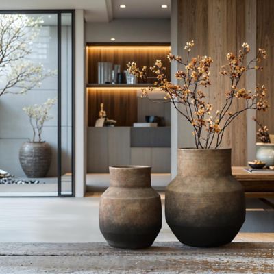 Image showing  Brown Ombre Terracotta Round Vase