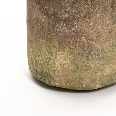 Image showing 5 th LuxenHome Rustic Ginger Root Brown Cement 11 in. Tall indoor and Outdoor Cylinder Vase