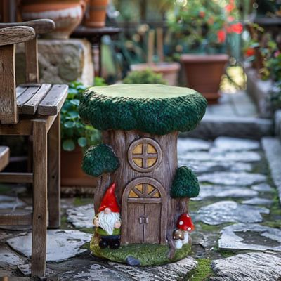 Image showing  Gnome Tree Stump MgO Indoor and Outdoor Sculpture Side Table