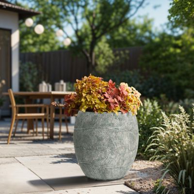 Image showing  Rustic MultiColor Cement Round Planter