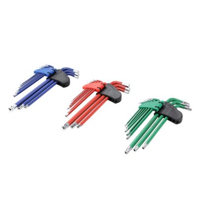 Image showing  27 pc. SAE/Metric Extra Long Arm Ball Point Hex Key Set