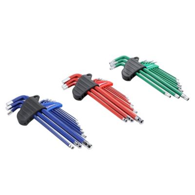 Image showing  27 pc. SAE/Metric Extra Long Arm Ball Point Hex Key Set