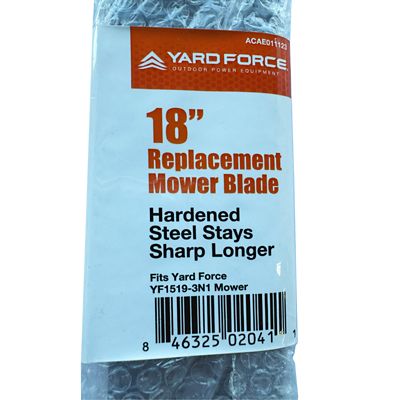 Yard Force 19 in. Medium-Lift Lawn Mower Blade for YF1519-3N1
