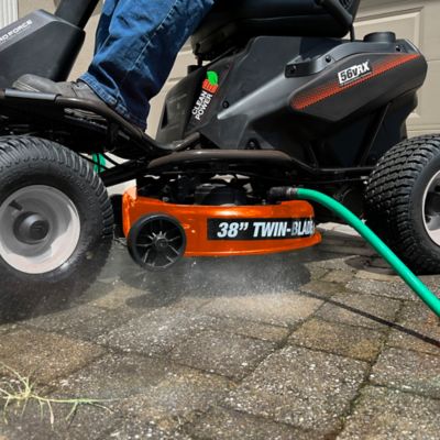 Image showing 9 th Yard Force 38 in. Riding Mower YF56VRX-RER38LI50, 56V 75Ah, Twin-Blade 3-in-1, up to 2.5 Acre, Cruise Control, LED