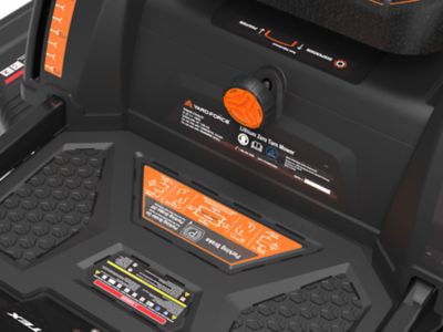 Image showing 7 th Yard Force 56 V, 42 in. Electric Zero-Turn Up to 4 Acres/Charge, 3 in 1 Deck, 5 in. LCD, LED Lights, USB, Rear Hitch