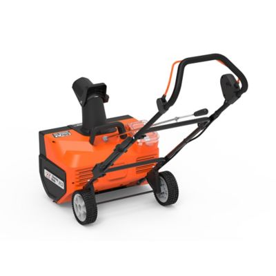 Image showing  YF60vRX 60V Battery Snow BlowerSelf-Propelled, 4.0Ah, Steel Auger with Rubber Blade, 18 in. 10 in. Clearing, LED