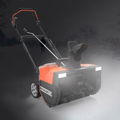 Image showing  YF60vRX 60V Battery Snow BlowerSelf-Propelled, 4.0Ah, Steel Auger with Rubber Blade, 18 in. 10 in. Clearing, LED
