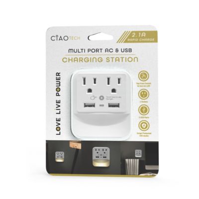 CIAO Tech Multiport AC Outlet/Charger with LED, CPA4U00-027