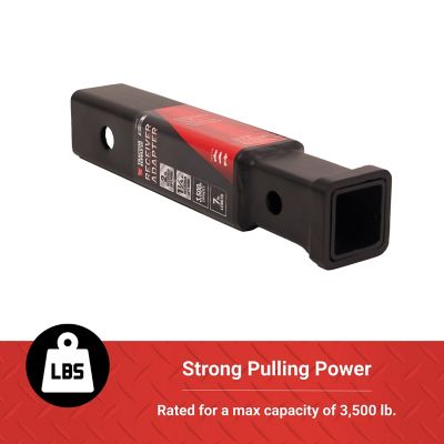 Image showing  Towing Hitch Receiver Adapter, Converts 2 in. to 1-1/4 in., Matte Black