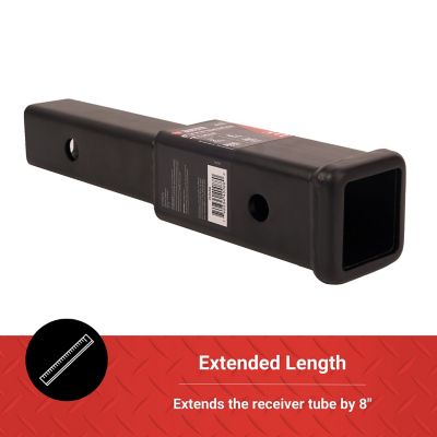 Image showing  Trailer Hitch Extension Tube for 2 in. Receivers, 8 in., Matte Black