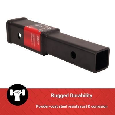 Image showing  Trailer Hitch Extension Tube for 2 in. Receivers, 8 in., Matte Black