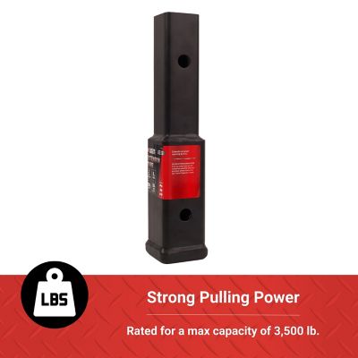 Image showing  Trailer Hitch Extension Tube for 2 in. Receivers, 8 in., Matte Black