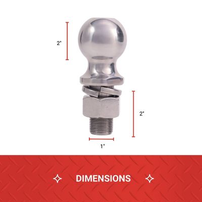 Image showing  2 in. Class IV Hitch Ball, 7,500 lb. Capacity, Stainless