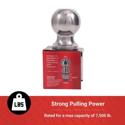 Image showing  2 in. Class IV Hitch Ball, 7,500 lb. Capacity, Stainless