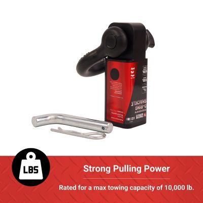 Image showing  Trailer Hitch Receiver with 3/4 in. D-Ring Shackle, Matte Black