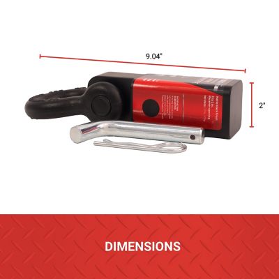 Image showing 6 th Tractor Supply Trailer Hitch Receiver with 3/4 in. D-Ring Shackle, Matte Black