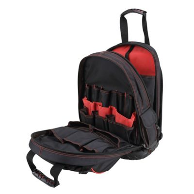 Image showing  Hard-Bottom Tool Backpack with 29 Interior Pockets