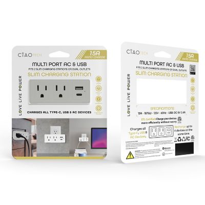CIAO Tech Multiport Slim AC Outlet/Charger, CPATS00-040