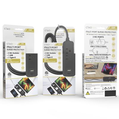 CIAO Tech Extendble Cord with Dual USB, CPAT501-043