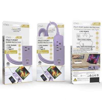 CIAO Tech Extendble Cord with Dual USB, CPAT512-046