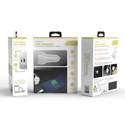 CIAO Tech 12V LED Car Charger, CCHTA00-002