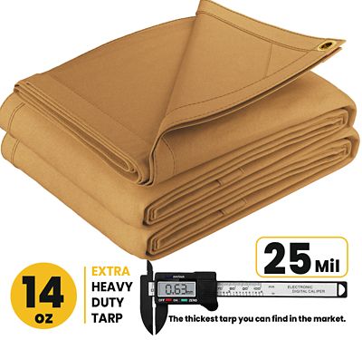 Image showing  Water and UV Resistant Canvas Tarp, PT-305-5X7