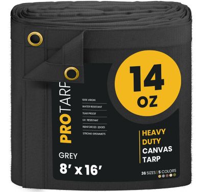Protarp Water and UV Resistant Canvas Tarp, PT-301-8X16