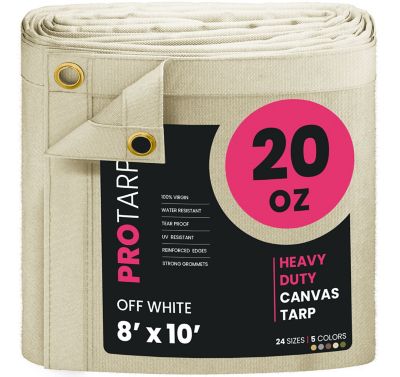 Protarp Water and UV Resistant Canvas Tarp, PT-404-8X10