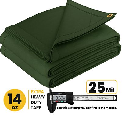 Image showing  Water and UV Resistant Canvas Tarp, PT-303-12X12