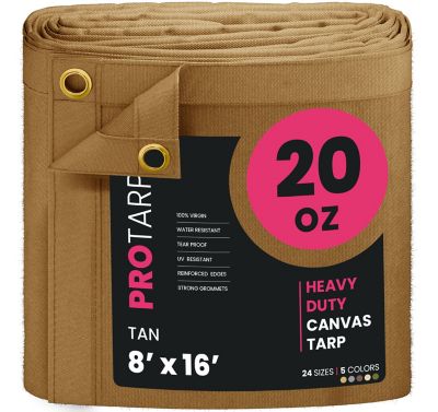 Image showing  Water and UV Resistant Canvas Tarp, PT-405-8X16